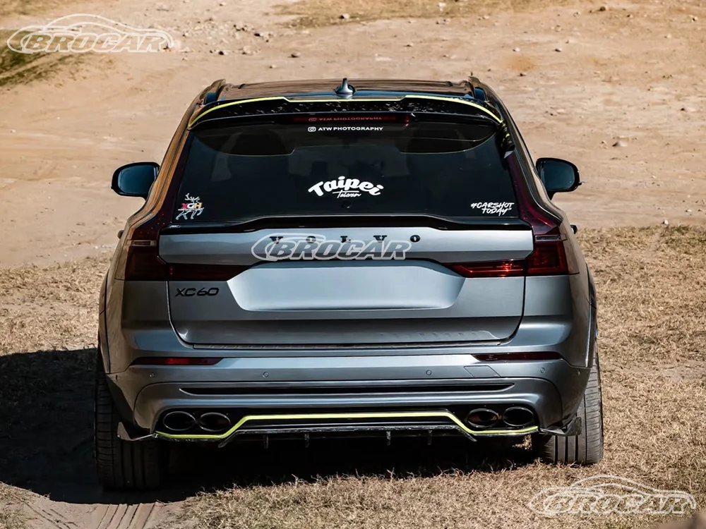 Für 2018 19 20 21 22 23 24 Volvo XC60 GEN 2 Original-Stil Hochwertiger ABS-Kunststoff Carbon-Faser Spoiler Kofferraumflügel
