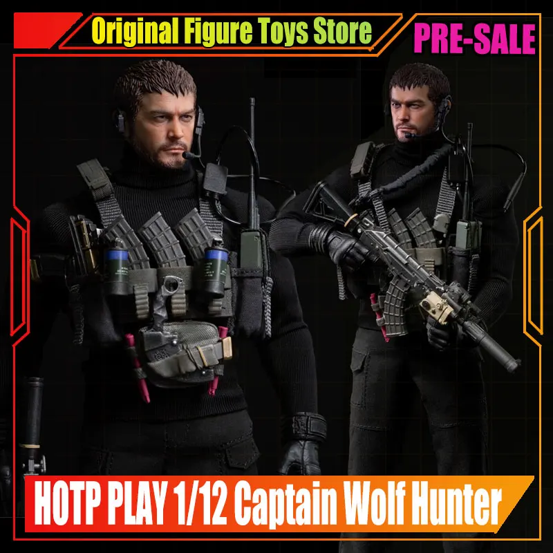 

new-hot HOTP PLAY 1/12 Captain Wolf Hunter action figure HP001 Captain Wolf Hunter animr figurine collect Deluxe Edition statue