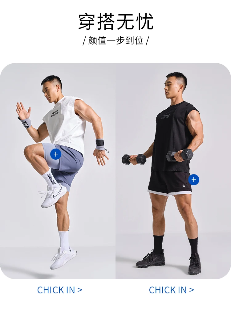 DROZENO Metallic bright face fitness man tight short T-shirt high elastic running suit man image 3