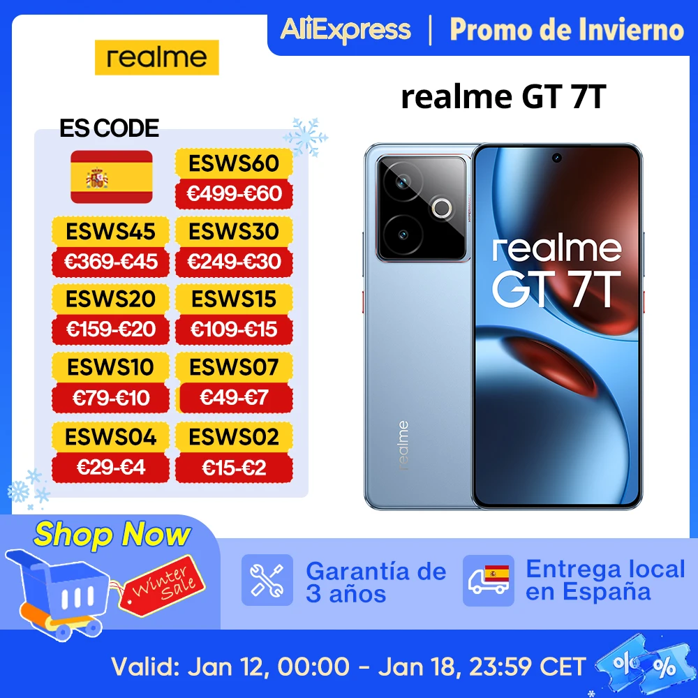 realme GT 7T Smartphone 5G 2025 nouveau Mediatek 8400-Max 7000Mah Titan batterie 120W Ultra Charge 6.8 ''120Hz affichage Version mondiale