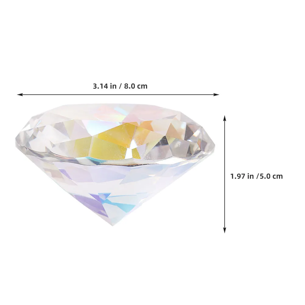 Elegant Large Diamond Crystal Paperweight Hand Prop for Nail Art Photography Manicure Salon Display Nail Photo Props Desktop