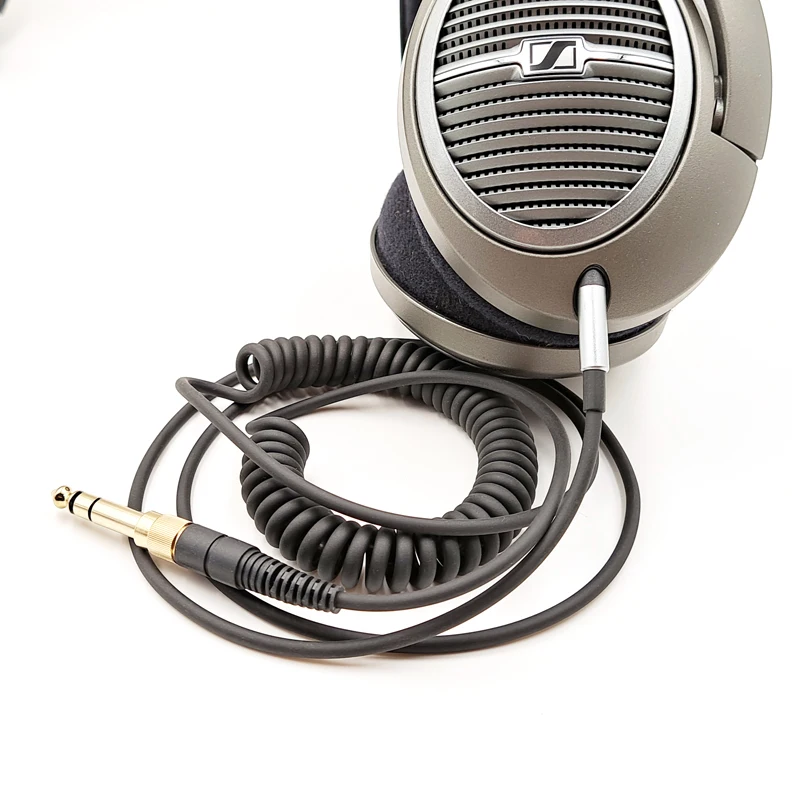 Voor Sennheiser Audio Technica Hd598 Hd2.30 Hd 560S Hd599 Hd400pro M40x M50x 6.5Mm Grote Stekker Naar 2.5Mm Veer Hoofdtelefoonkabel