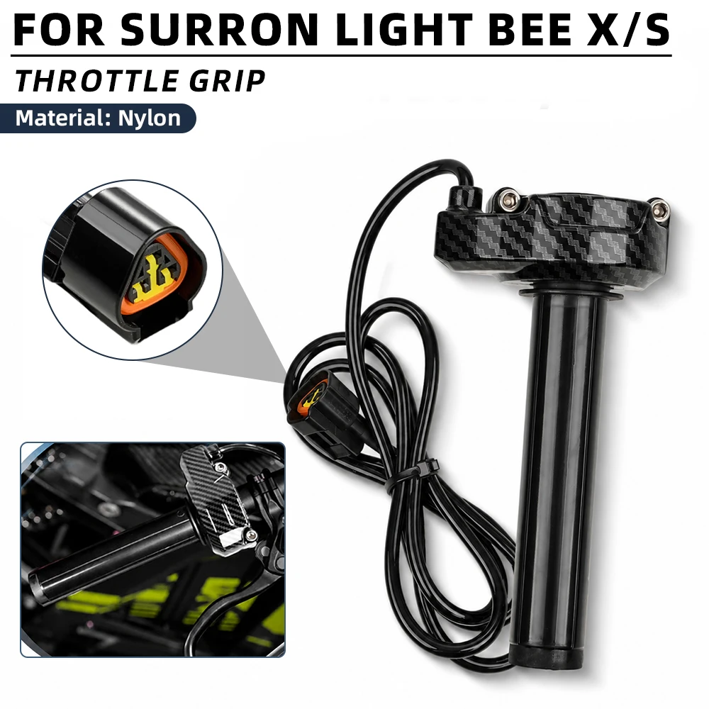 Carbon Faser Farbe Gas Drehen Grip Lenker Beschleunigt Für Surron X/S Lightbee Elektrische Fahrrad Motorrad Zubehör