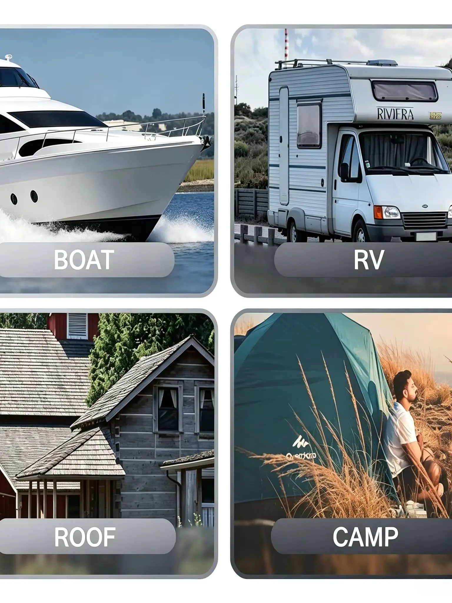 150 W flexibles Solarpanel, 18 V Solarpanel, monokristalline PV-Module zum Laden von 12 V-Batterien, 1000 W Heimsystem-Kits für Wohnmobile, Boote, Camping, Dächer