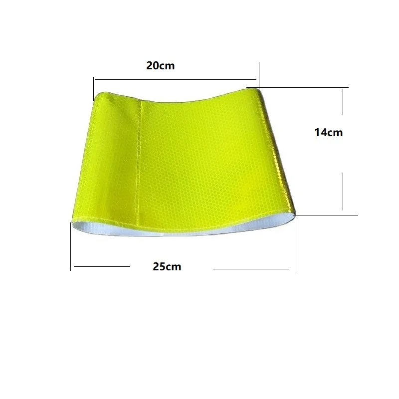 14cm*25cm*20cm High visibility PVC Fluorescent Yellow Reflective Road Cone Sleeve 14cm*20cm*25cm