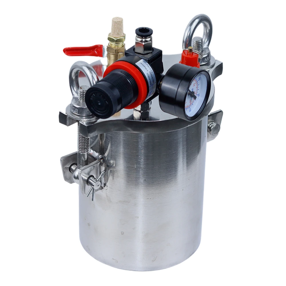 Dispenser Pressure Tank 304 Stainless Steel Pressure Barrel Dispensing Valve Fluid Dispensing Storage Bucket 1L