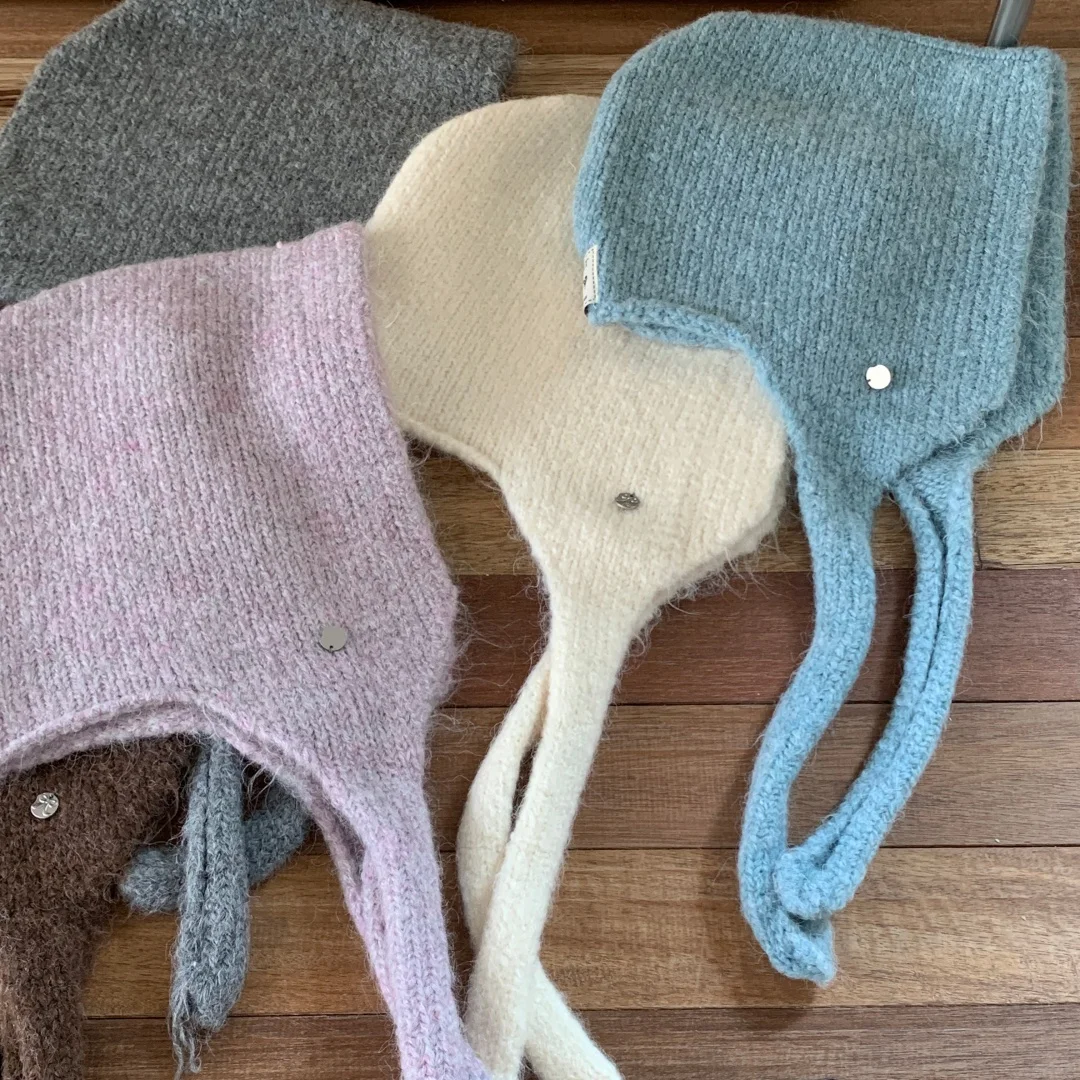 2026 NEW Winter Hats for Women Girls Warm Hooded Scarf Beanie for Female Youth Balaclava Kniting Skull Cap Ear Flap