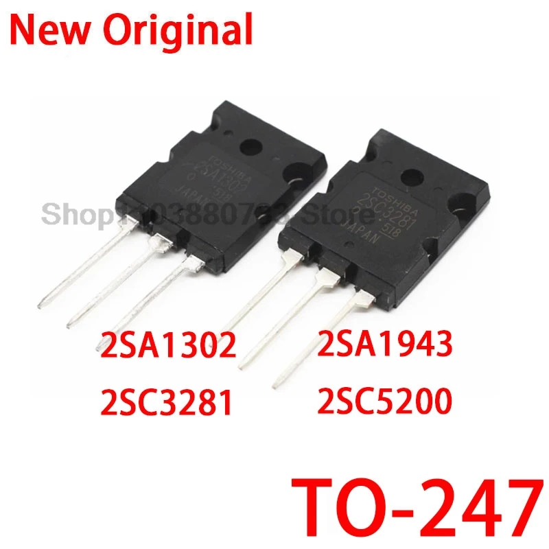 10PCS 100% New  2SA1302 2SA1943 2SC3281 2SC5200 TO247