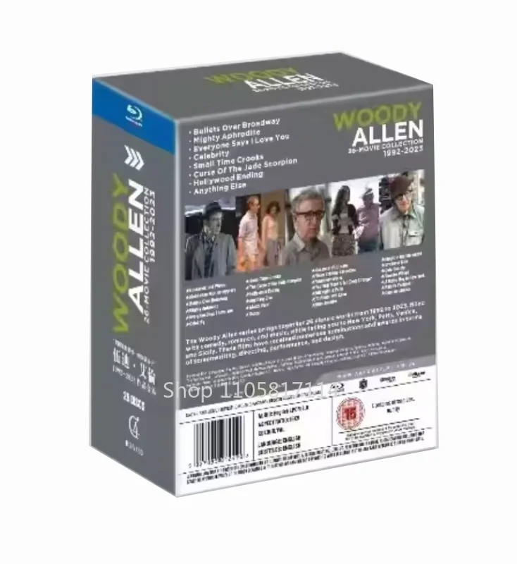 New BD Blu-ray High-Definition Collection of Woody Allen Films from 1992 to 2023 26 Discs English UK Version with Chinese YIHUI