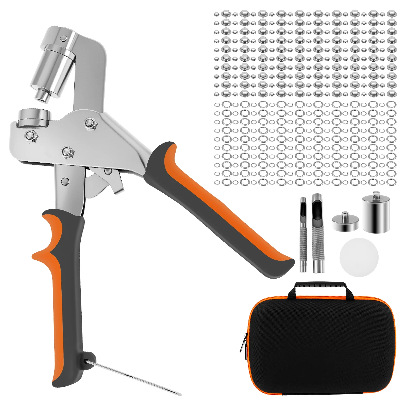 

Heavy Duty Grommet Tool Kit Handheld Hole Punch Pliers Portable Grommet Hand Press Machine Manual Puncher for Leather Belt