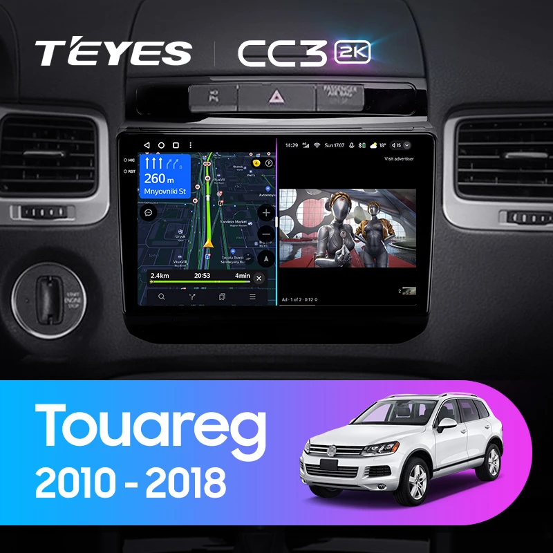 TEYES CC3 2K For Volkswagen Touareg FL NF 2010 - 2018 Car Radio Multimedia Video Player Navigation stereo GPS Android 10 No 2din 2 din dvd