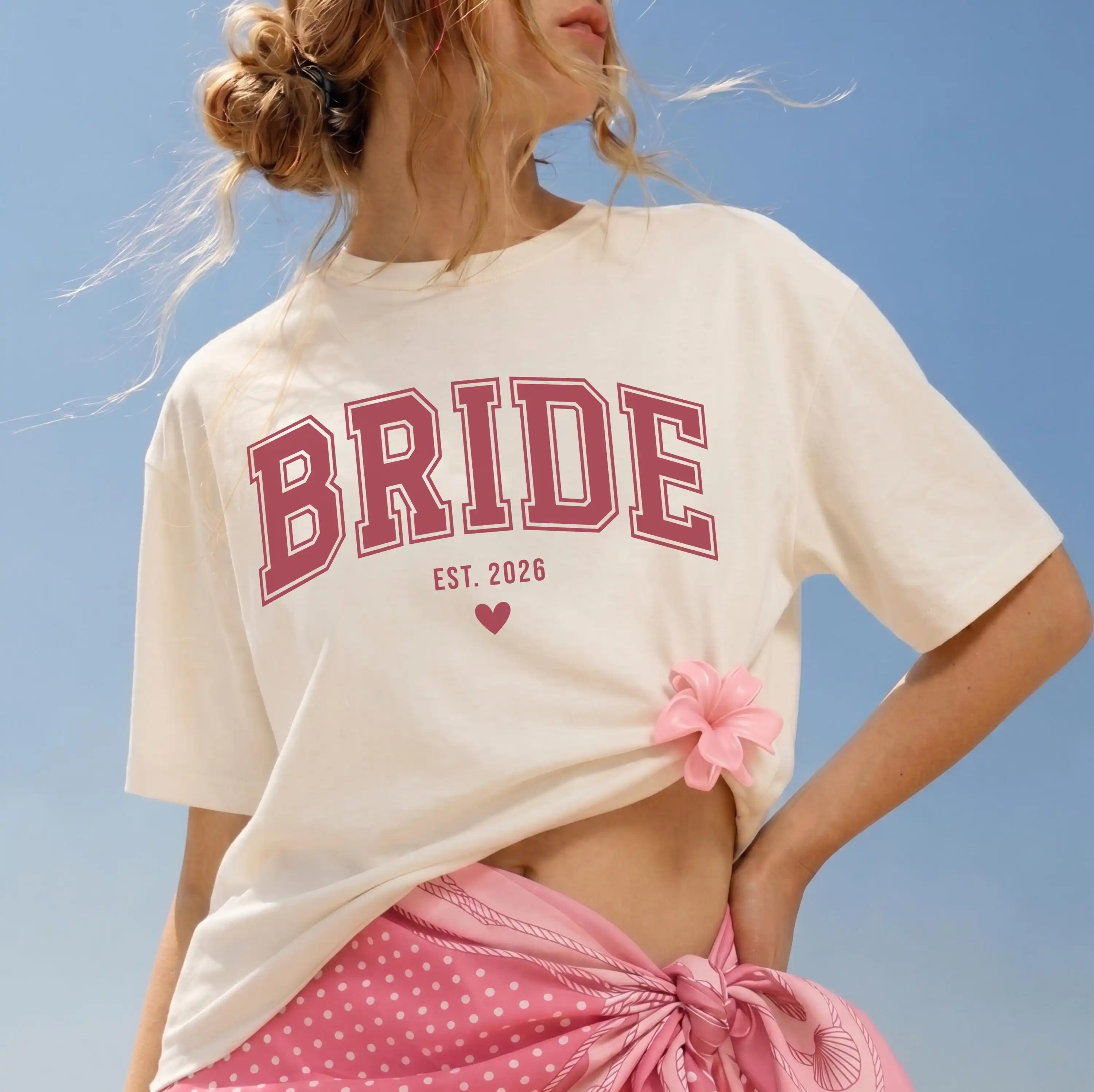 Matching Bachelorette Shirts for Bride and Bridal Party Women Fashion Bride and Bridesmaid Tees Short Sleeve Bride Team Tshirt