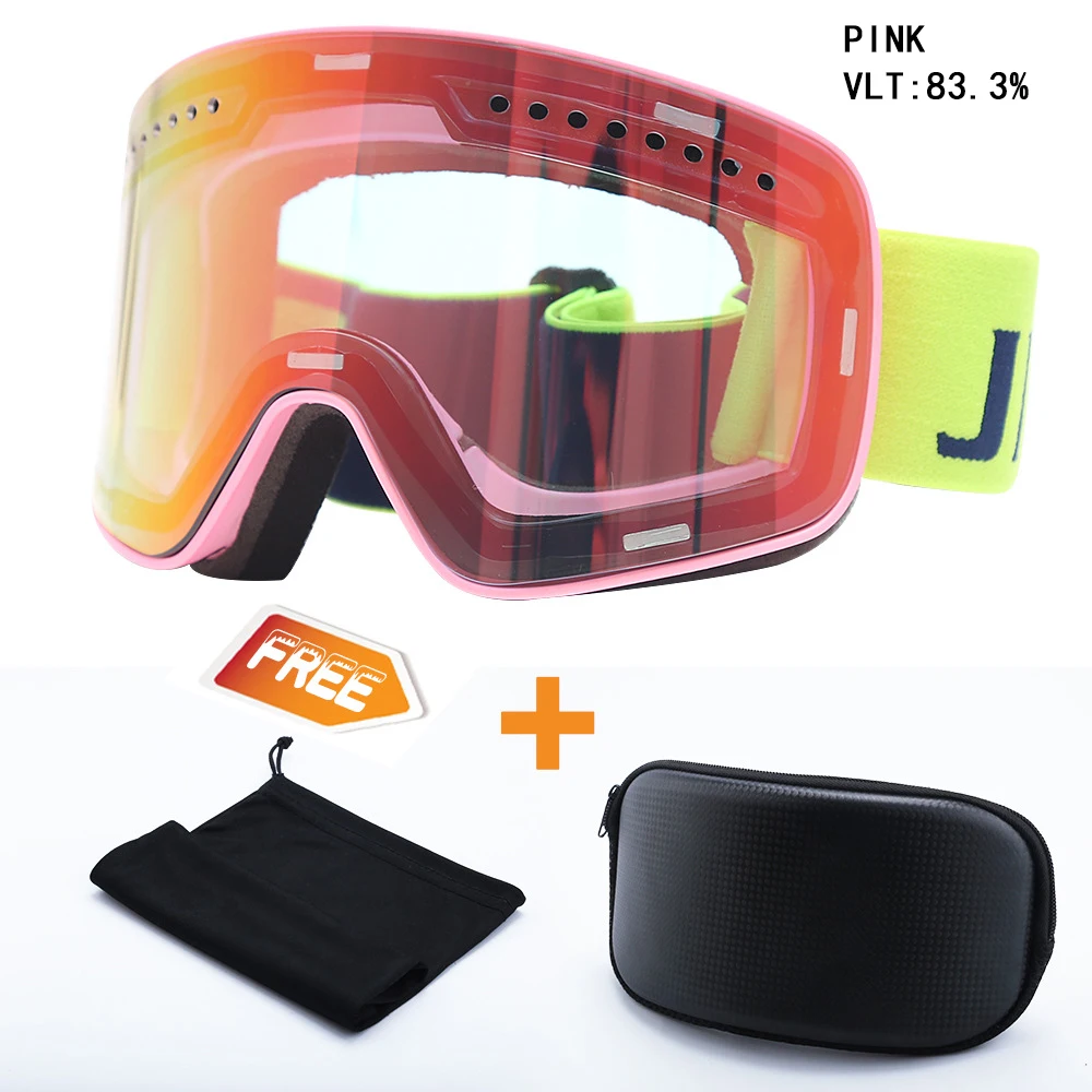 2022 New Double Layer Magnetic Ski Goggles Lens Skiing Anti-fog UV400 Snowboard Goggles Men Women Ski Glasses Eyewear