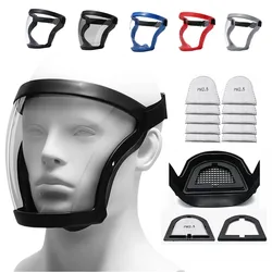 Work Protection Mask Full Face Shield Reusable Home Kitchen Splash Protection Mask Anti-fog Windproof Dustproof Mask With Filter