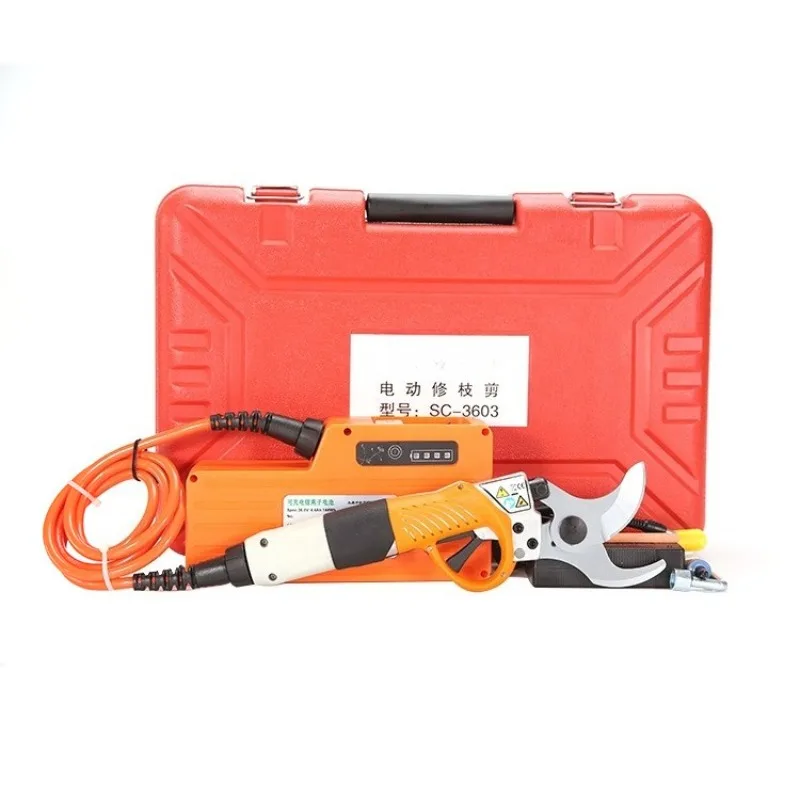 4.5Cm lithium battery pruning shears, handheld gardening shears, rechargeable thick branch fruit tree shears,
