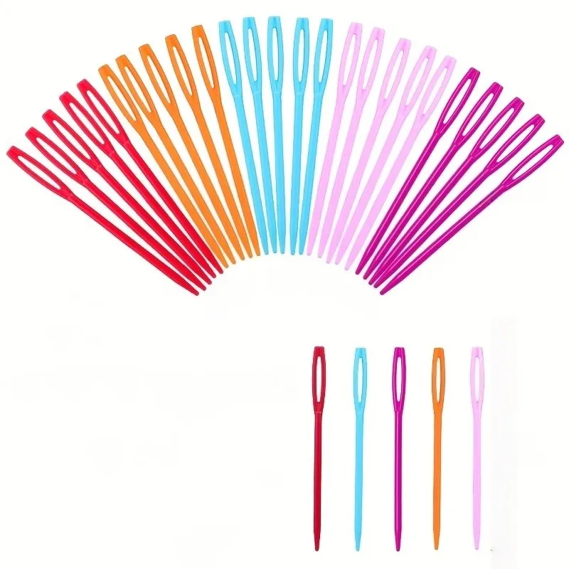 106 pcs 5.5cm Yarn Weaving Needles Large Eye Easy Threading, designed for Handmade Doll Making, Lightweight Plastic