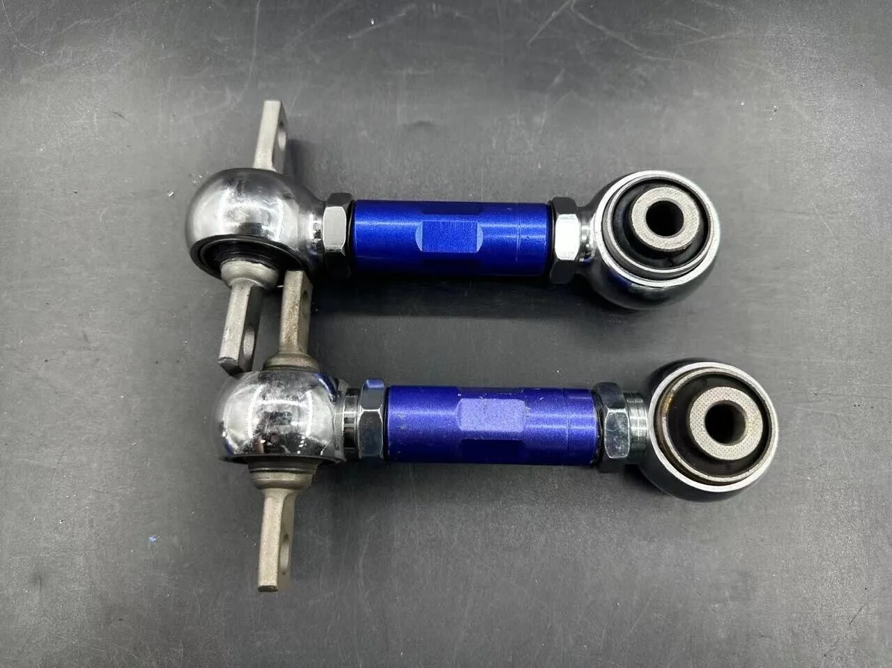 710HotA Set of Suspension Track Control Arm Steel Adjustable Rear Camber Toe Arms for Mitsubishi Lancer 06-15