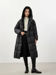 Jaquetas de inverno para mulheres 2024 novos casacos puffer à prova de vento engrossado quente para baixo jaqueta com capuz moda simples longo outerwears