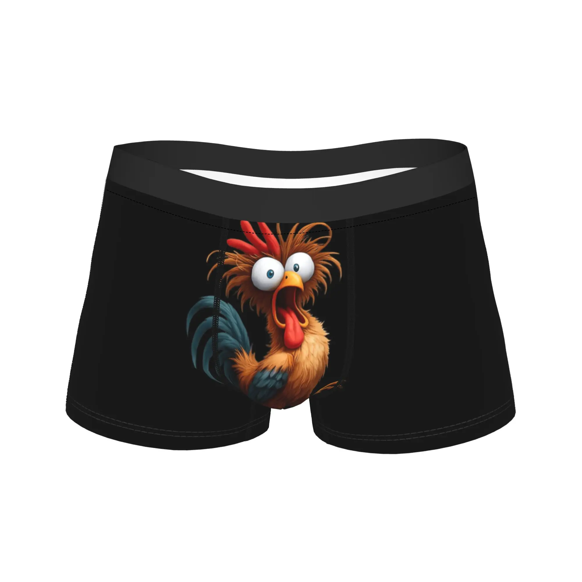 

F-Caw-F Gothic Crow Humor Funny Boxershorts Pouch Underwear Trenky Custom DIY Shorts Briefs Breathable Men Underpants Big Size