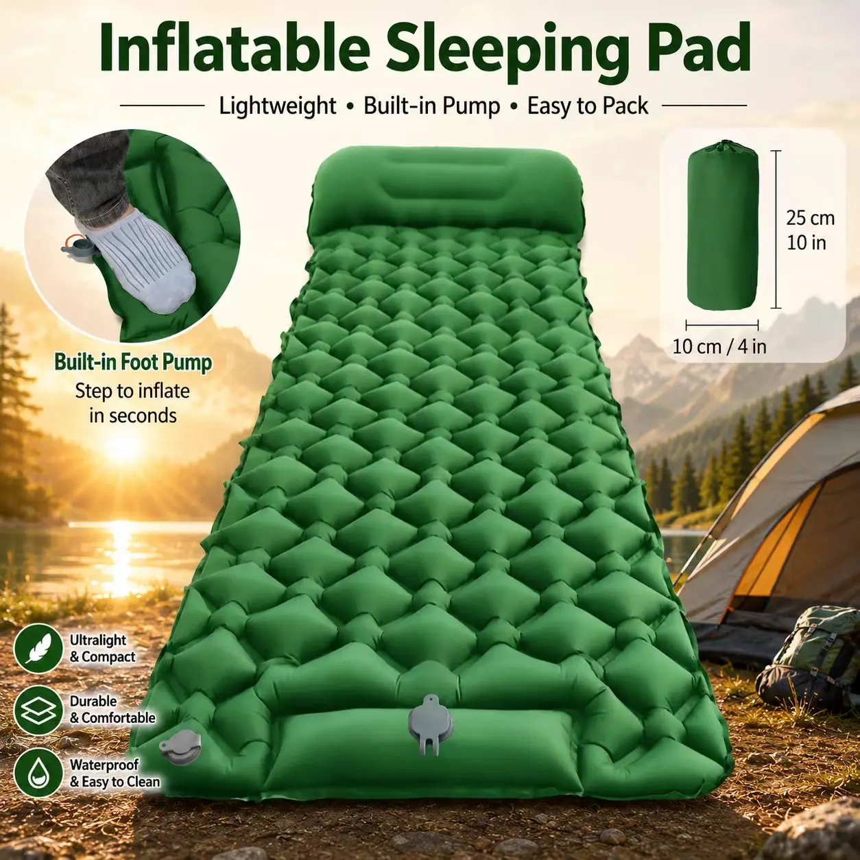Durable Inflatable Bed Anti-Slip Comfort Air Cushion Mattress For Guest Rest image 3