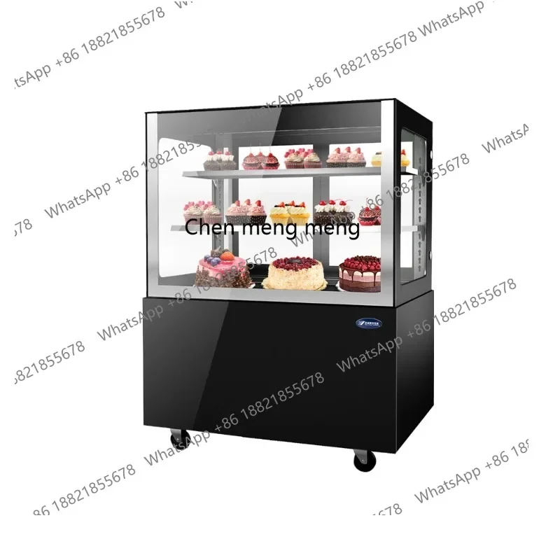 01A Cake display cabinet glass refrigerated dessert air-cooled fresh-keeping cabinet arc right angle floor-to-ceiling freezer