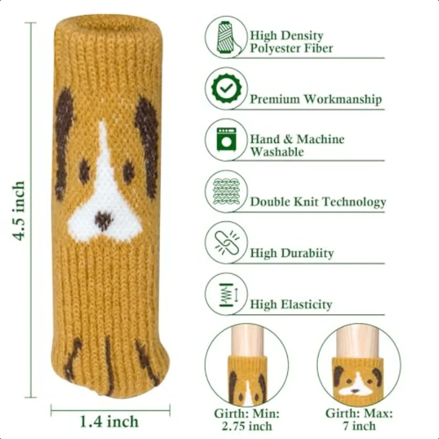 24 قطعة كرسي الكلب لطيف الساق الجوارب. الأثاث الساق الجوارب عدم الانزلاق الحد من الضوضاء كرسي الجدول الساق الجوارب الصلبة حافظات الأرضية ل I #2