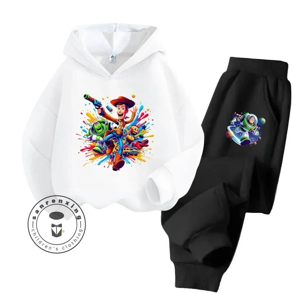 

Toy Story Stylish Long Sleeve Hoodie Pant Set Pure Cotton Trendy Fashion Comfortable Children's Fall Winter Sports Hoodie Set