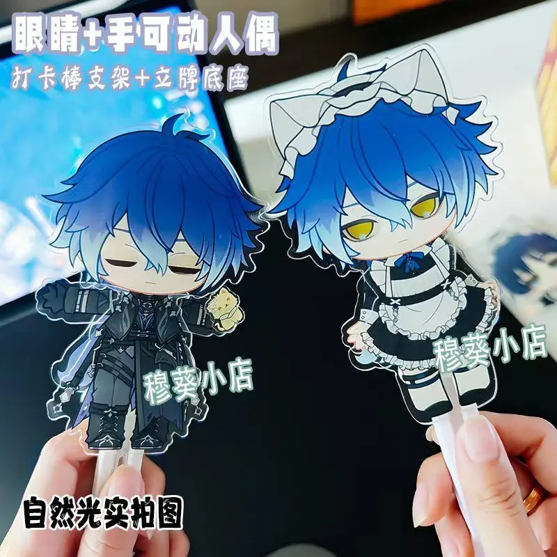 Genshin Impact Original Big Head Eyes and Hands Can Move Acrylic Figure Stand Model Plate Desk Decor Stand Sign For Fans Gifts