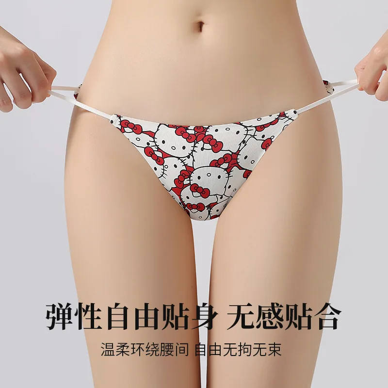 

Sanrio Kawaii Hello Kitty Panties Kitty Anime Girls Bikini Briefs Cartoon Comfortable Summer Breathable Briefs Gifts for Girls