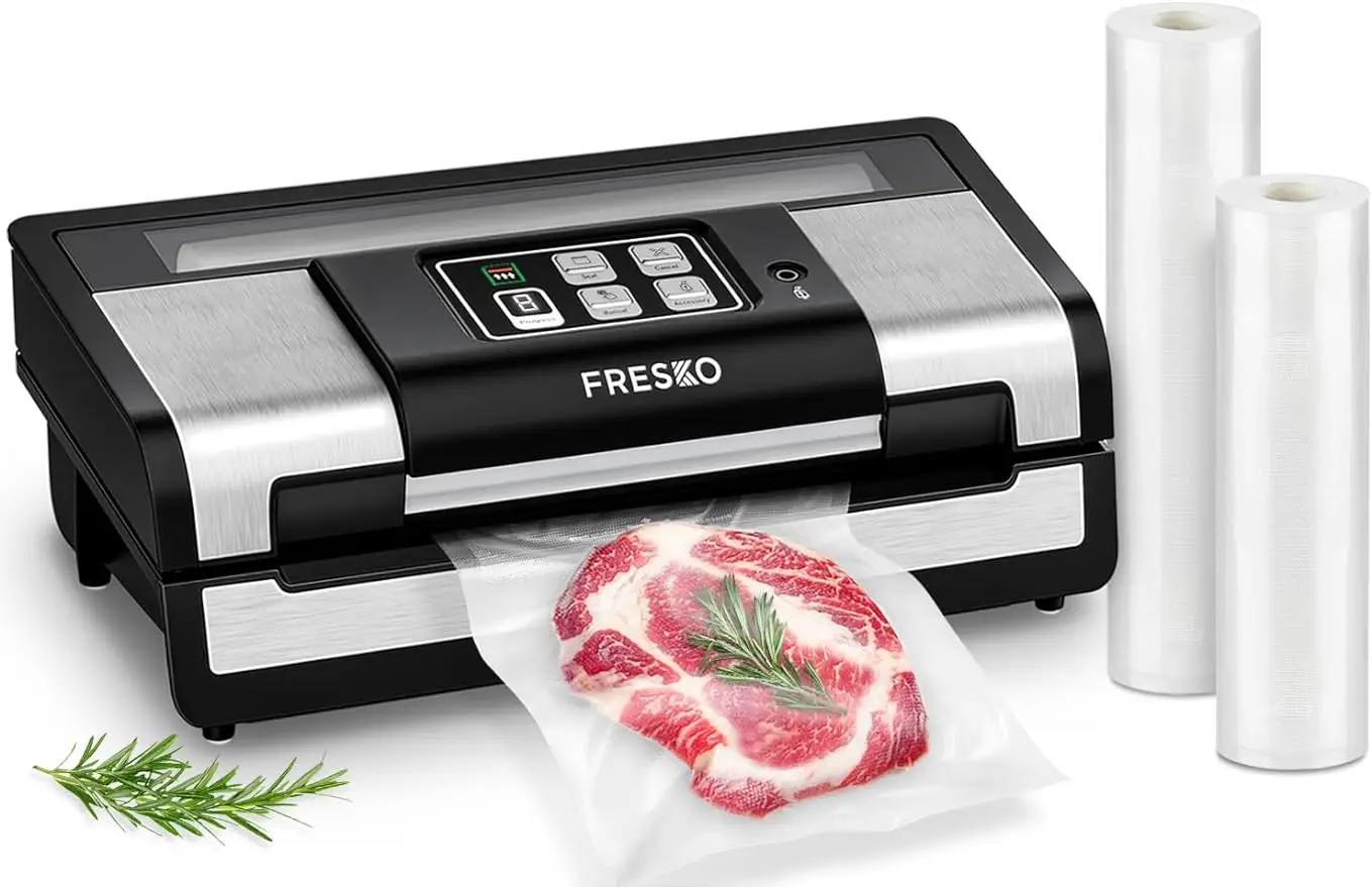 

Smart Vacuum Sealer Pro Full Automatic Food Sealer Machine with Auto Dry/Moist Detection Roll Bag and Built-in Cutter