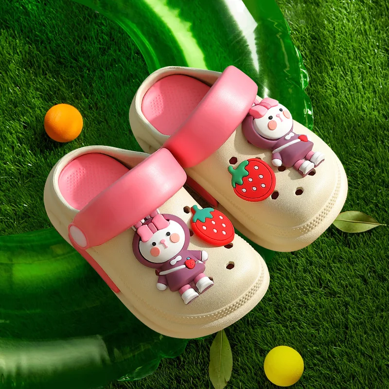 Estate ragazzi e ragazze pantofole antiscivolo per interni ed esterni bambini Cartoon Cute Dinosaur and Bunny Beach Shoes