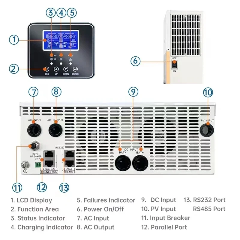 Low frequency DC to AC Converter Power Invertor Invert 3.5KW 5.5Kva Pure Sine Wave Inverter From China Manufacture