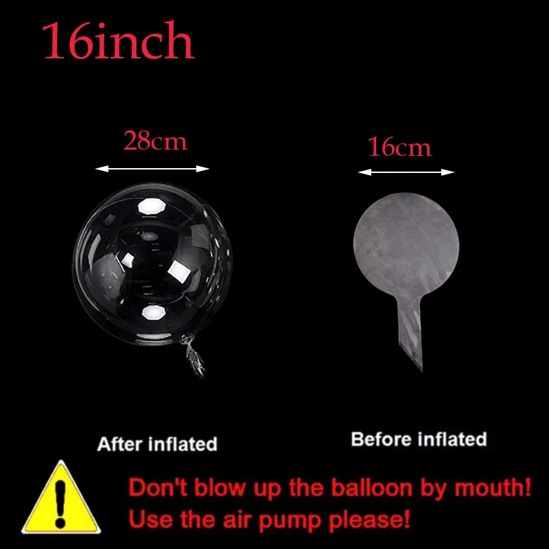 10-100 Stück 8/10/12/16/18/20/24/30/36 Zoll Transparente Bobo-Ballons, klare Blasenballons für Hochzeits- und Geburtstagsfeier-Dekoration – Detail 3