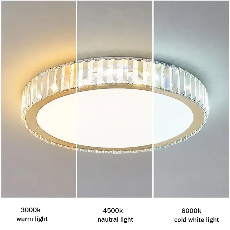 Minimalist LED Warm Master Bedroom Lighting Modern Bedroom Light Pendant Light Luxury Crystal Room Ceiling Light