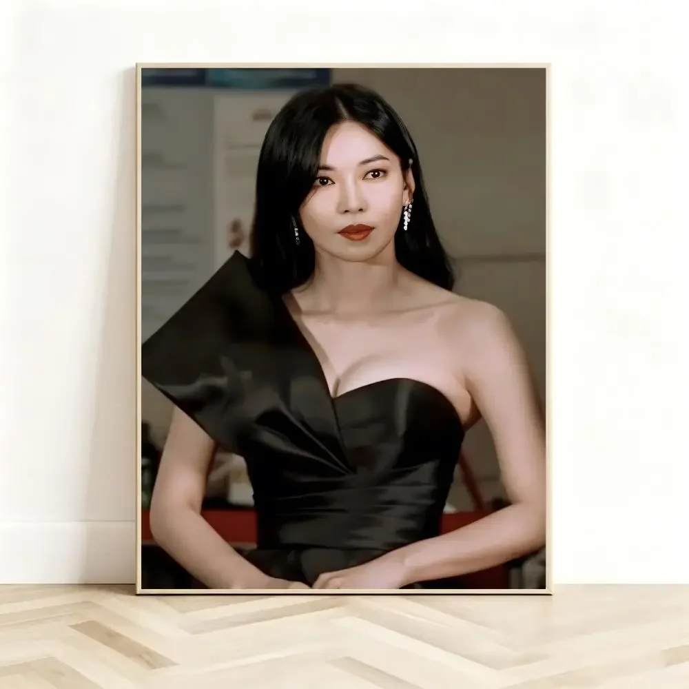 Stylish Celebrity K-Kim So Yeon Poster Classic Self-Adhesive PP Wall Sticker for Living Room Bar Decor Gift