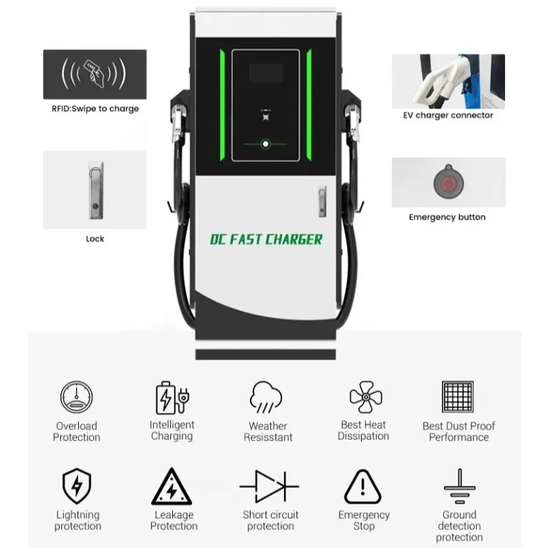 Station de recharge DC pour vé - Dc Fast Charger 30Kw Wallbox Commercial avis et prix