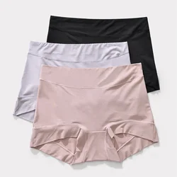 Ropa interior Modal para mujer, pantalones cortos, bragas de tiro alto, Boxers femeninos sexis sin costuras, calzoncillos cómodos, lencería íntima