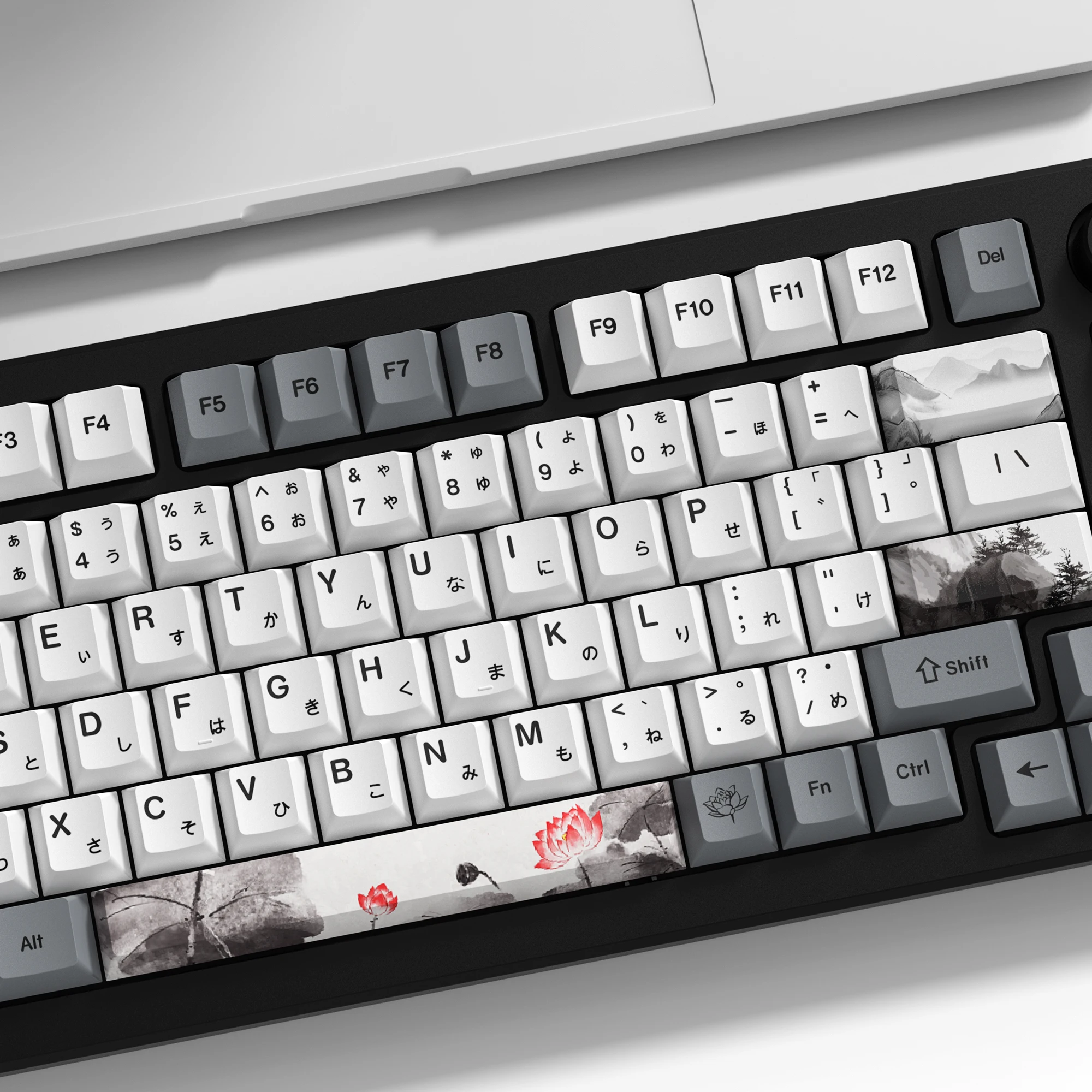 WOMIER 140 Keys PBT Cherry Profile Dye Sub Flower Key Caps for 60% 65%75% 100% Cherry Gateron MX Switches Mechanical Keyboard