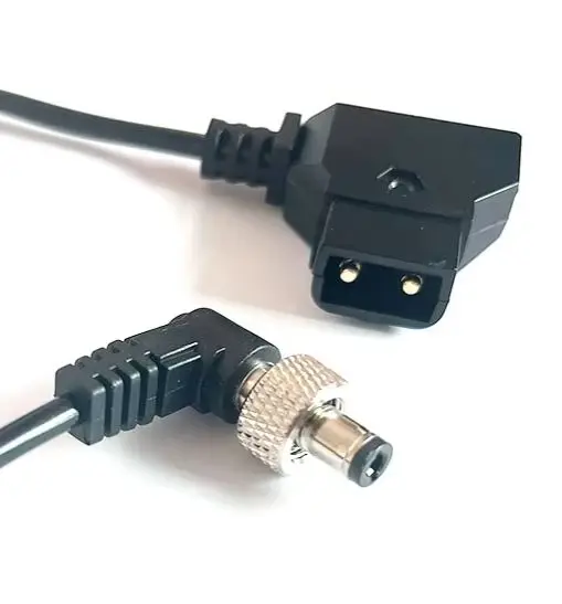 1PCS D-TAP Plug to DC Port DC Monitor Supply Cable Plastic Black Spring Power Cable with Lock