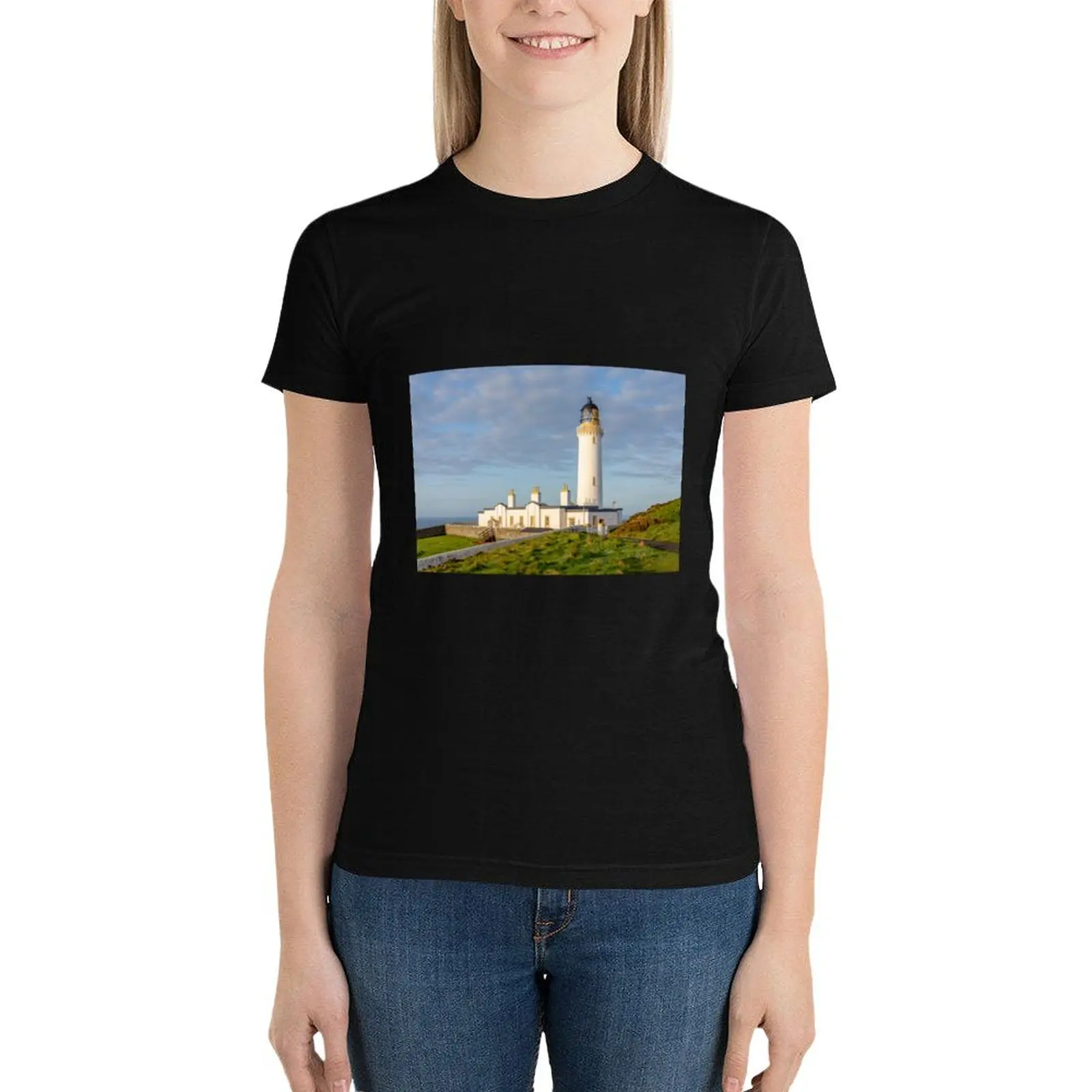 

Lighthouse at Mull of Galloway T-Shirt cute clothes tees kawaii clothes funny Women's tee shirt