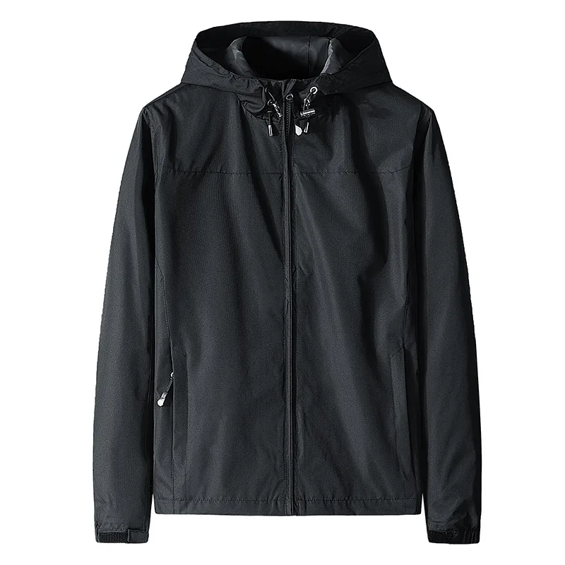 2021 Winter Autumn Fashion Thin Mens Jacket Hooded Windproof Warm Sport Coat for Men Waterproof Outwear Sportswear Plus Size 5XL