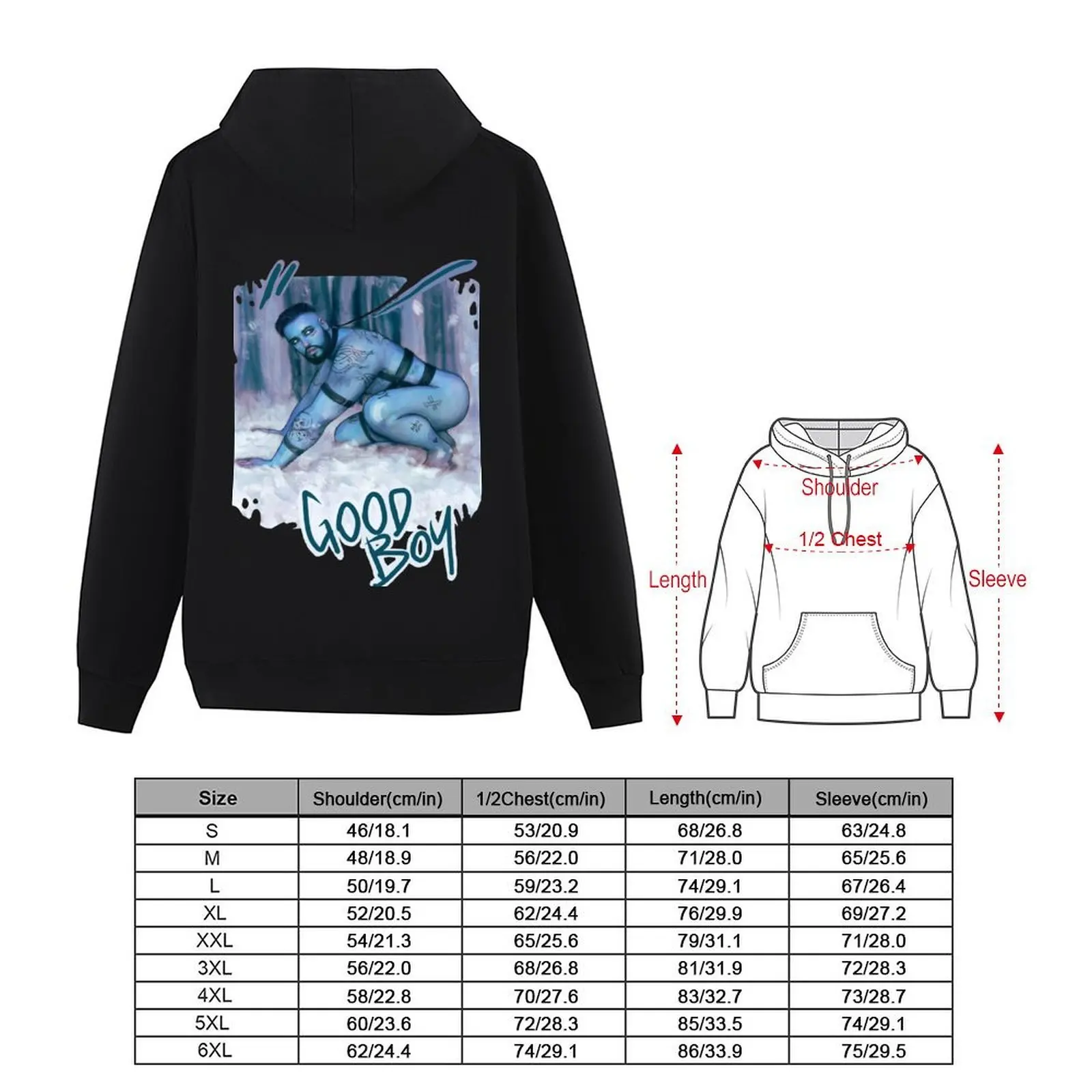 سترة شتوية للرجال من Good Boy بغطاء للرأس ملابس أنيمي ملابس رجالي تي شيرت جرافيك للرجال جديد في هوديس #5