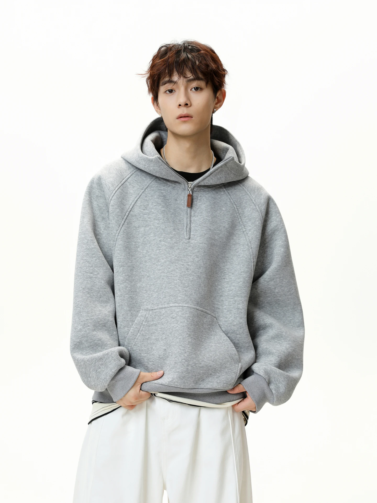 

Модный брендовый американский деконструкционный тяжелый свитер на молнии, мужской свободный топ с капюшоном в стиле ретро для пар