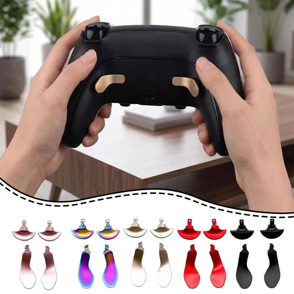 4pcs/Set Metal Controller Paddles Back Buttons for PS5 Edge Controller Back Paddles Triggers Buttons Replacement Accessories
