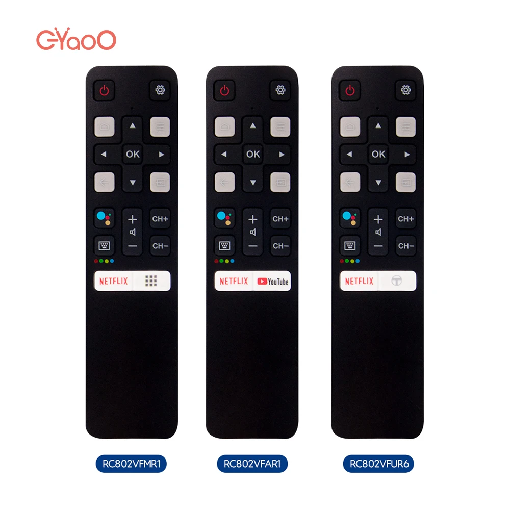 RC802V FNR1 Voice TV Remote Control For TCL Smart TV 49S6500 55EP680 Replace RC802V FAR1 FUR8