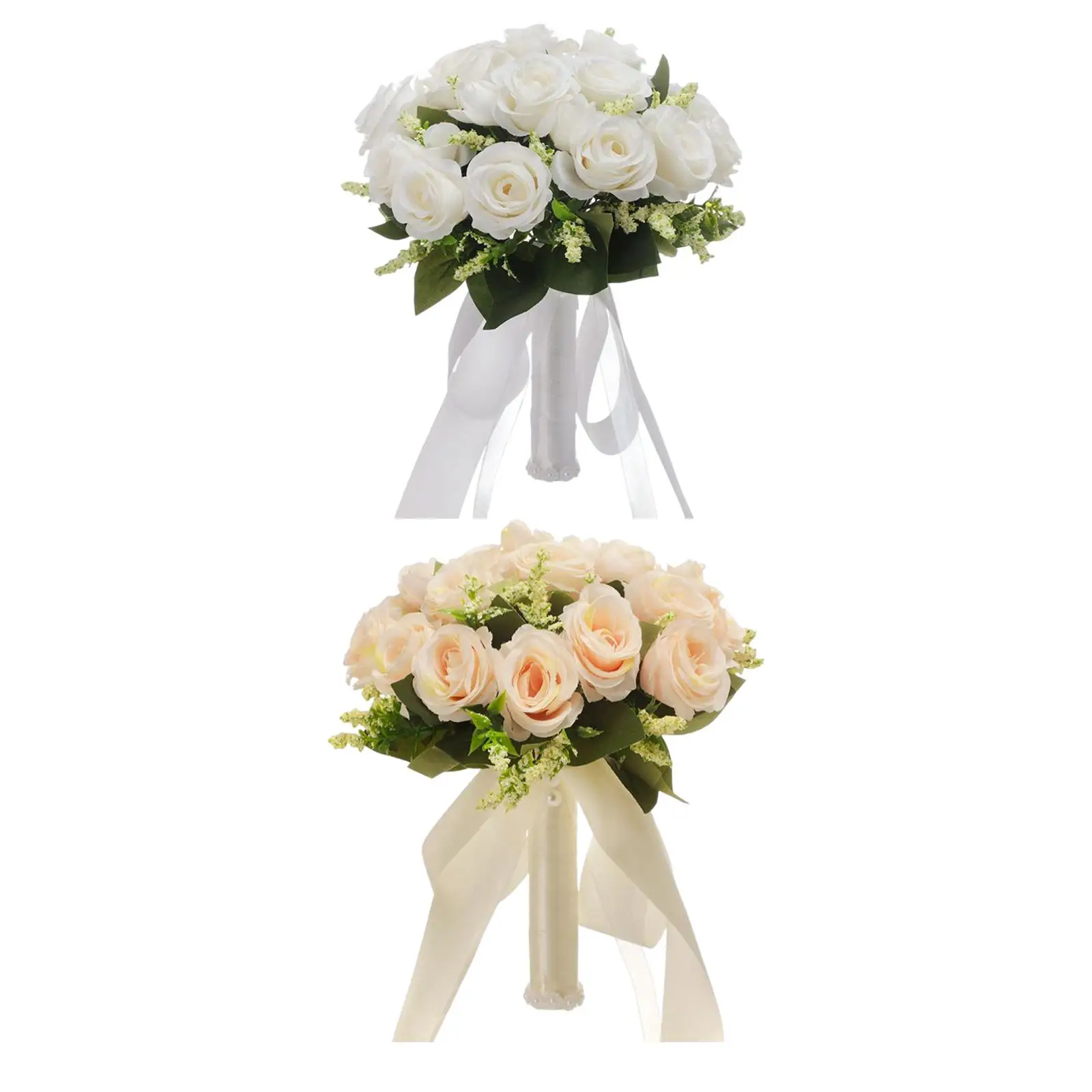 Artificial Flowers Romantic Toss Bouquet Wedding Bouquet for Bride for Graduation Church Bridal Shower Anniversary Decorations - view 3