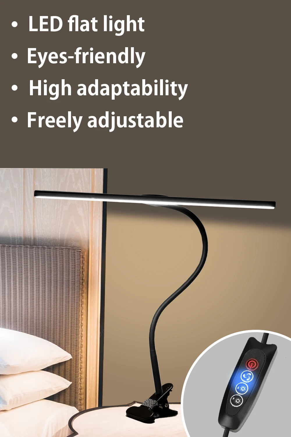 Imagem -04 - Led Dimmable Desk Lamp Clamp Light Proteção para os Olhos Cores Temperature10 Brilho 10w 40cm