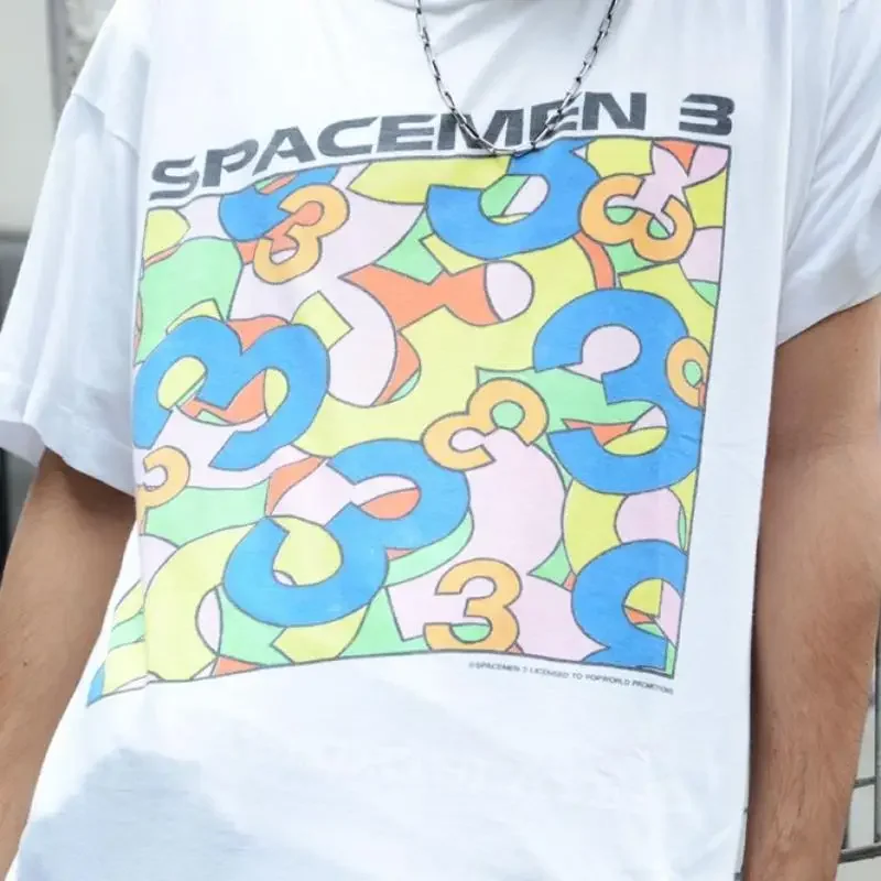 Reprint 1991 Spacemen 3 Recurring T Shirt Basic Style White