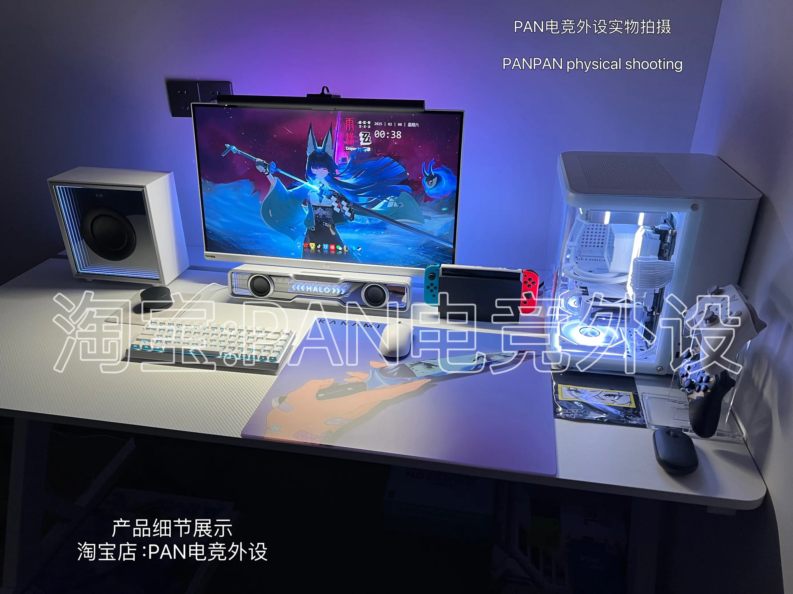 PAN Esports Glass Mousepad Smooth and Speed Mouse Pad FPS Duplicate Kanami nana and naifu For TTK APEX CSGO PC Accessories Gifts