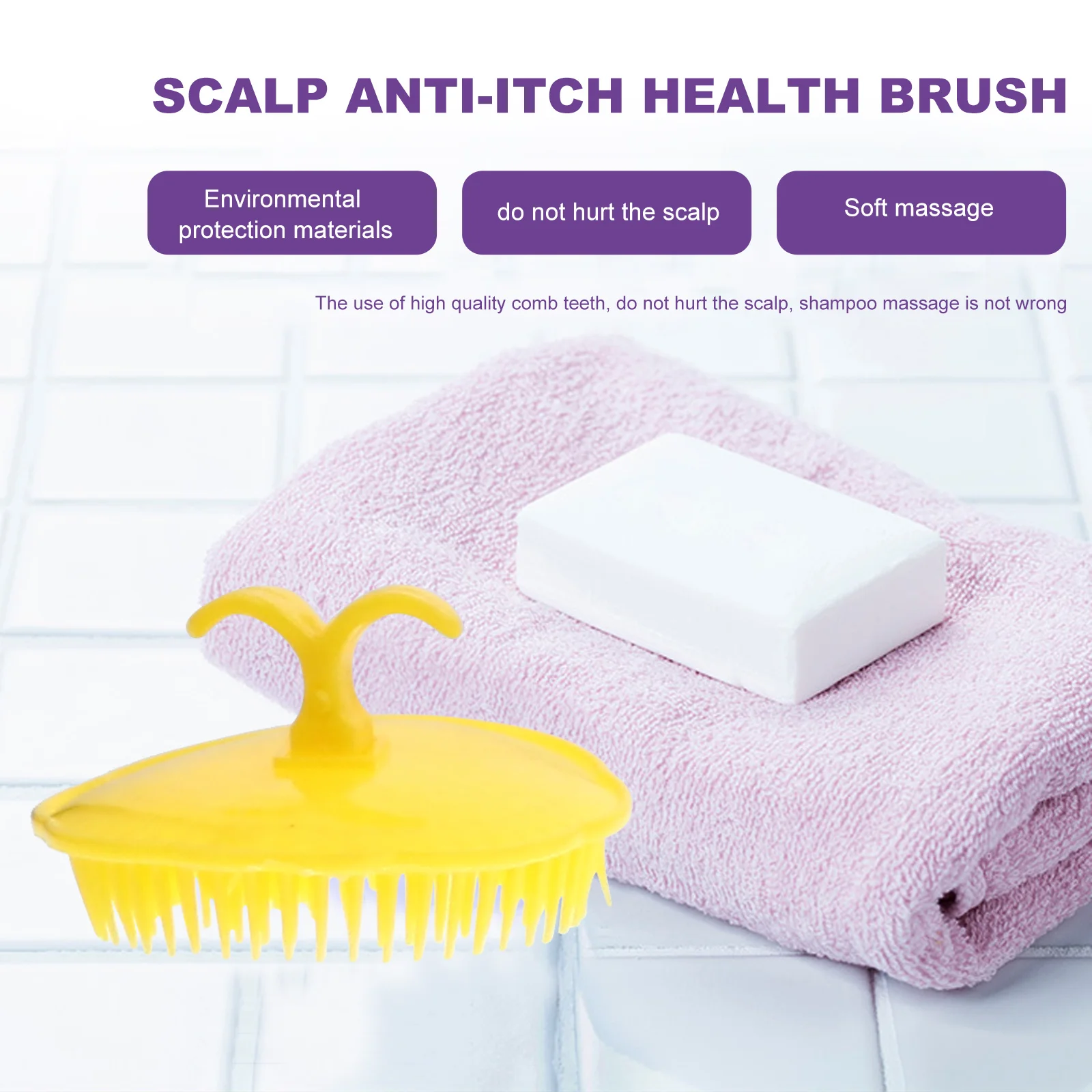 

12 шт., расческа для массажа кожи головы, зажим для рук, дизайн, легкий дорожный шампунь для волос, щетка для глубокого очищения, против перхоти, роста волос